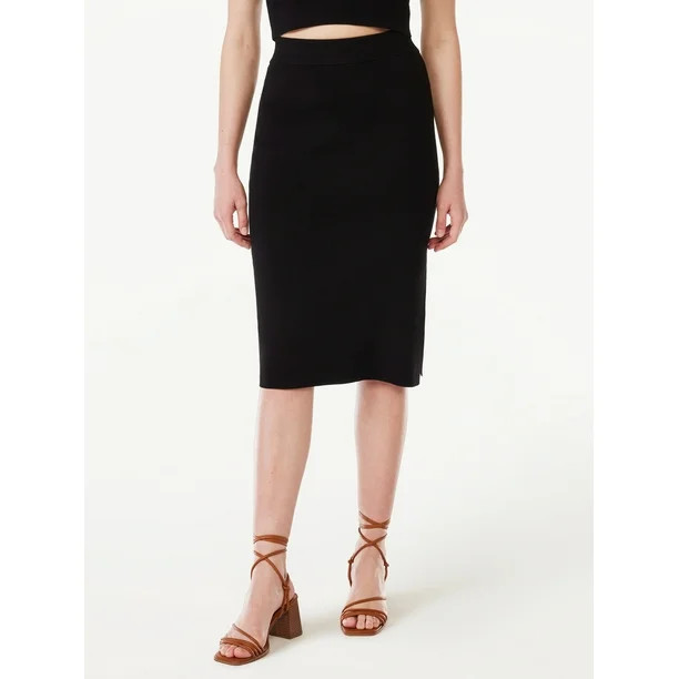Free Assembly Women's Straight Midi Sweater Skirt | Walmart (US)