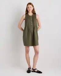 100% European Linen Sleeveless Swing Dress | Quince