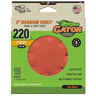 Gator  15-Piece Aluminum Oxide 220-Grit Disc Sandpaper | Lowe's