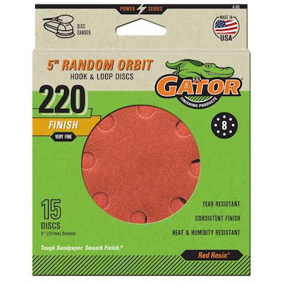 Gator  15-Piece Aluminum Oxide 220-Grit Disc Sandpaper | Lowe's