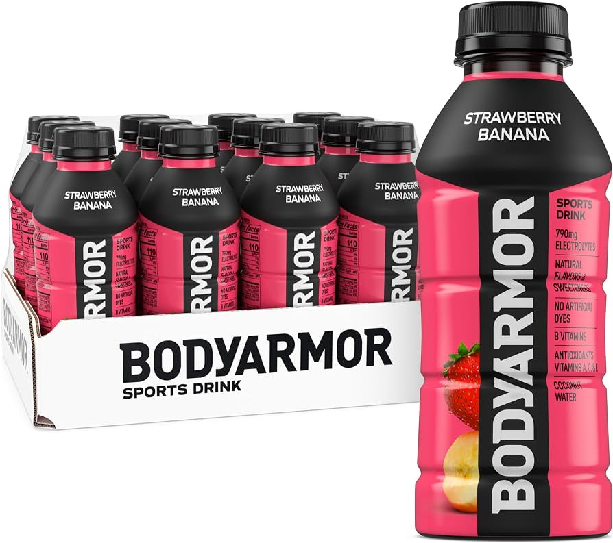 BODYARMOR Sports Drink, Strawberry Banana, Electrolyte Drink Hydration, 16 Fl Oz Bottles (12 Pack... | Amazon (US)