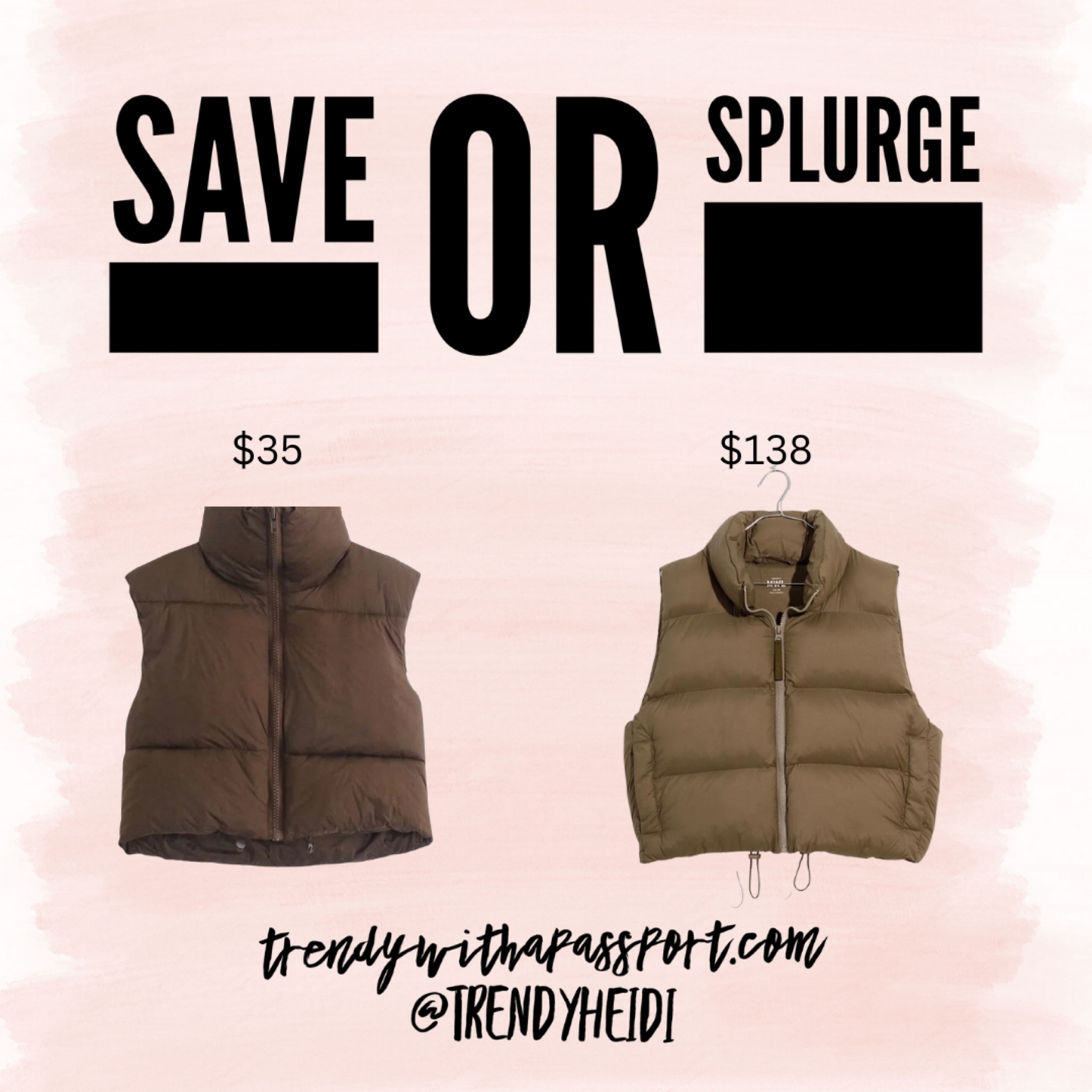 Save splurge, save and splurge #splurge #savesplurge #cropped #cropvest #crop #vest #trending #trendy #ootd 