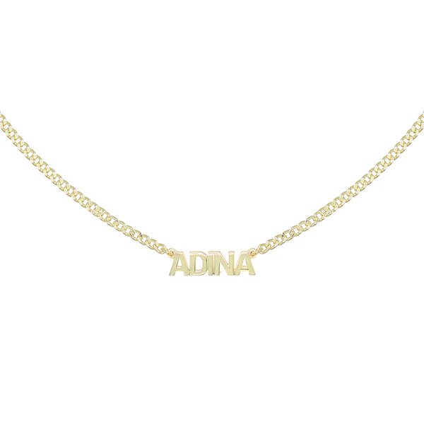 Mini Nameplate Choker | Adina Eden