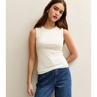 Women's Cream Ribbed Tank Top New Look | New Look (UK)