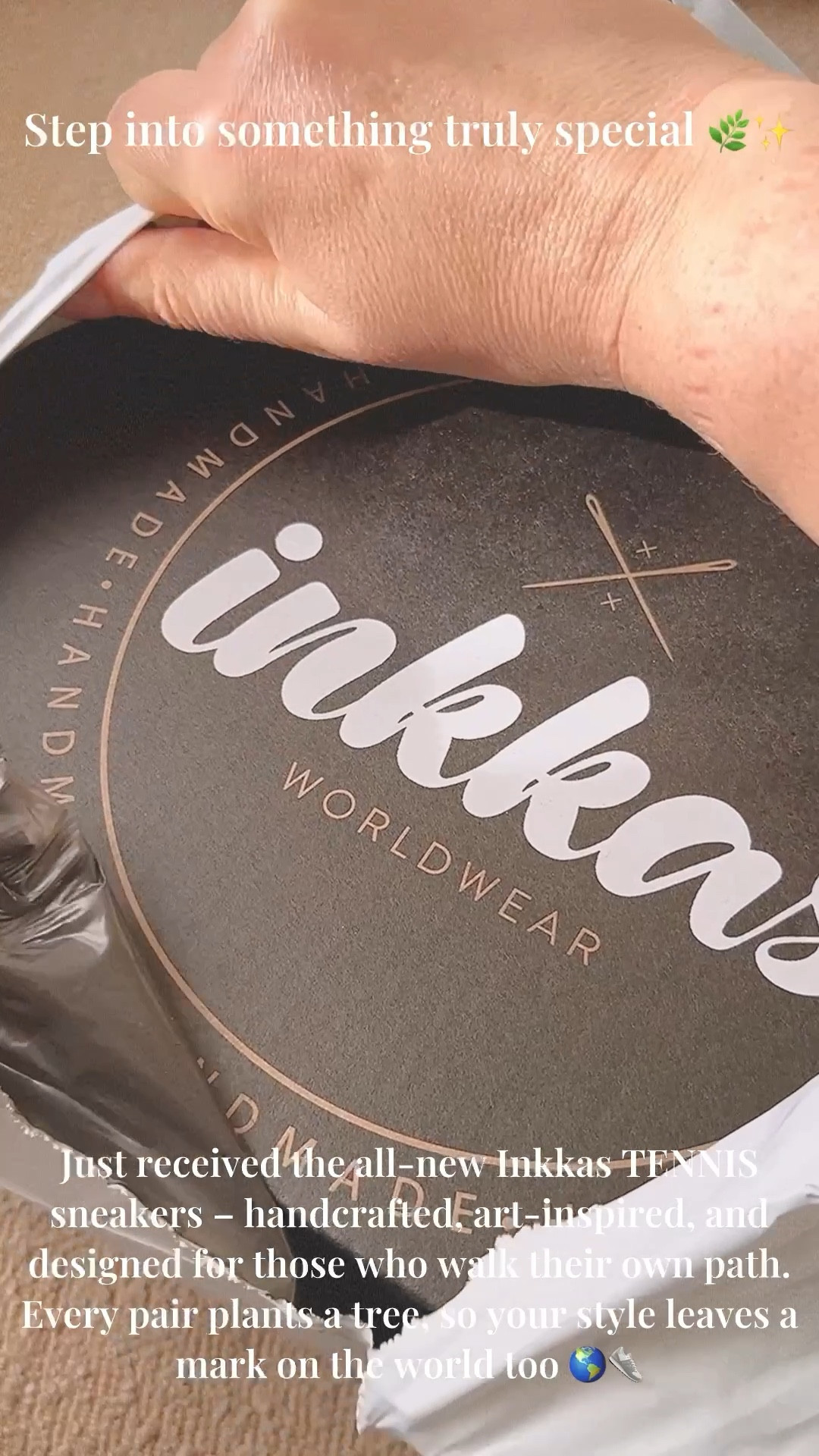 Step into something truly special 🌿✨ Just received the all-new Inkkas TENNIS sneakers – handcrafted, art-inspired, and designed for those who walk their own path. Every pair plants a tree, so your style leaves a mark on the world too 🌎👟

 #INKKAS @Inkkasworldwear

#LTKdayinmylife #LTKGiftGuide #LTKActive