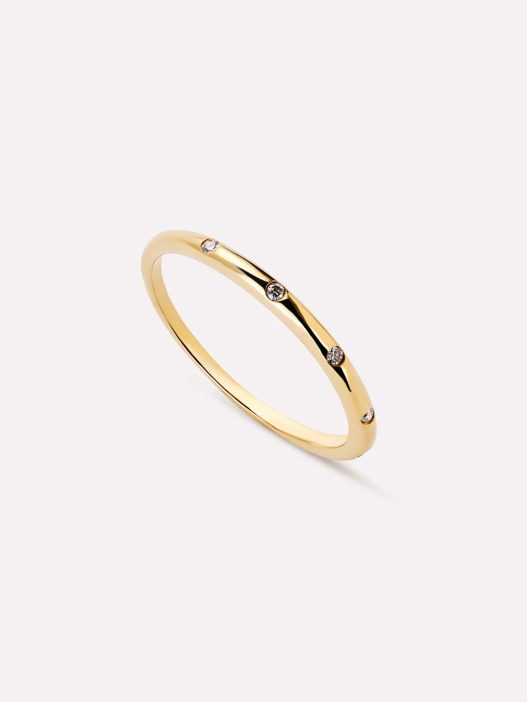 Gold Band Ring - Diamond Station Ring | Ana Luisa