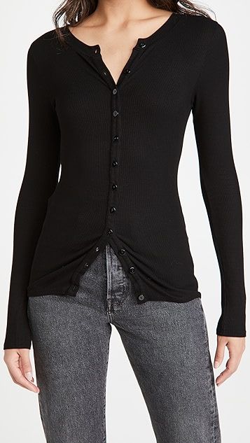 Silk Rib Fitted Cardigan | Shopbop