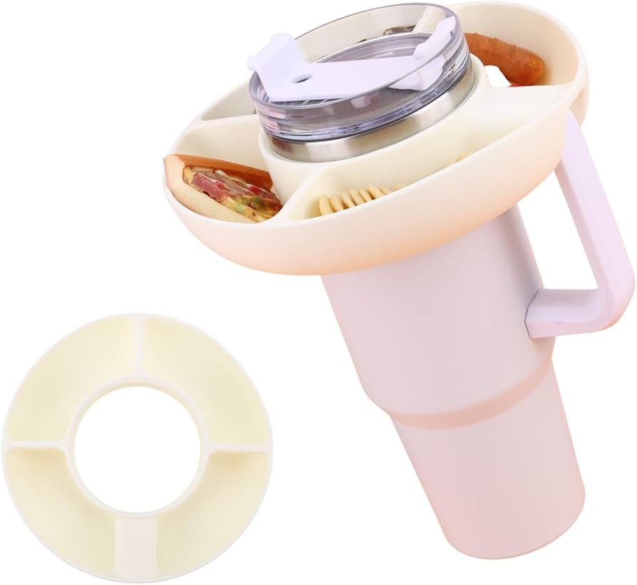 Snack Bowl for Stanley Cup 40 oz, Snack Tray for Stanley Tumbler with Handle, Tumbler Snack Ring ... | Amazon (US)