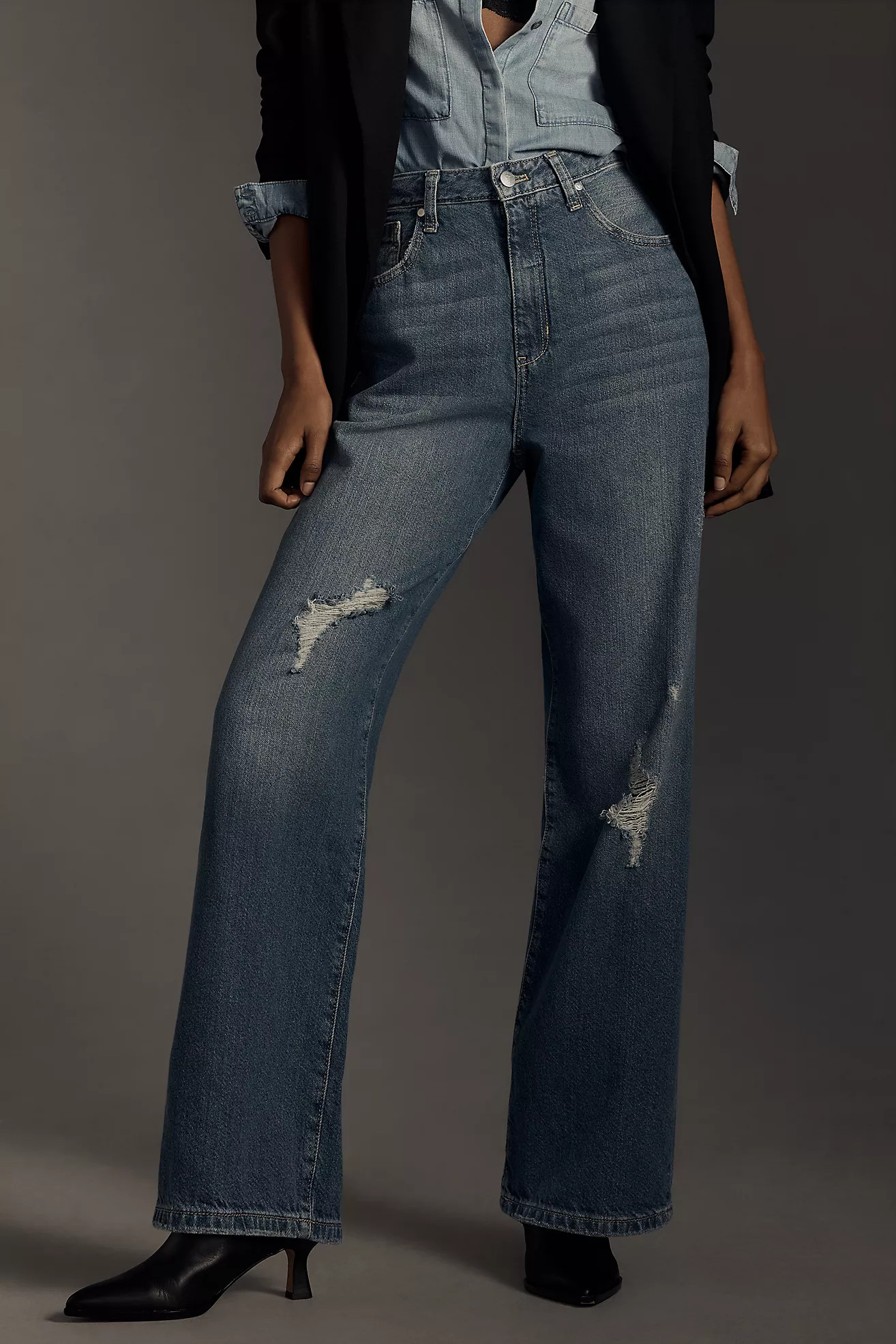 Pilcro The Curvy Joey High-Rise Straight-Leg Jeans | Anthropologie (US)