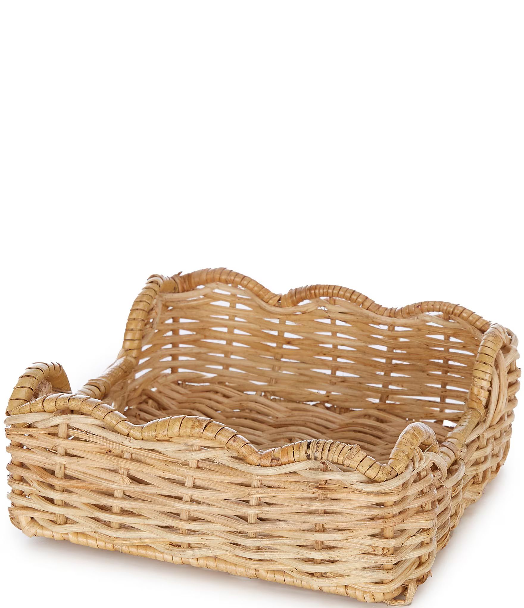 Wicker Scallop Square Napkin Holder | Dillard's