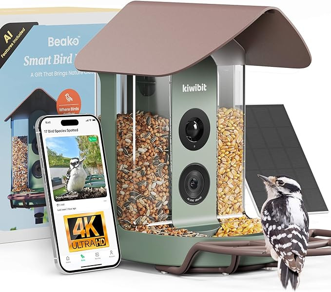 Beako™ Smart Bird Feeder with 4K Camera Lifetime Subscription Included, Solar Powered for Outdo... | Amazon (US)
