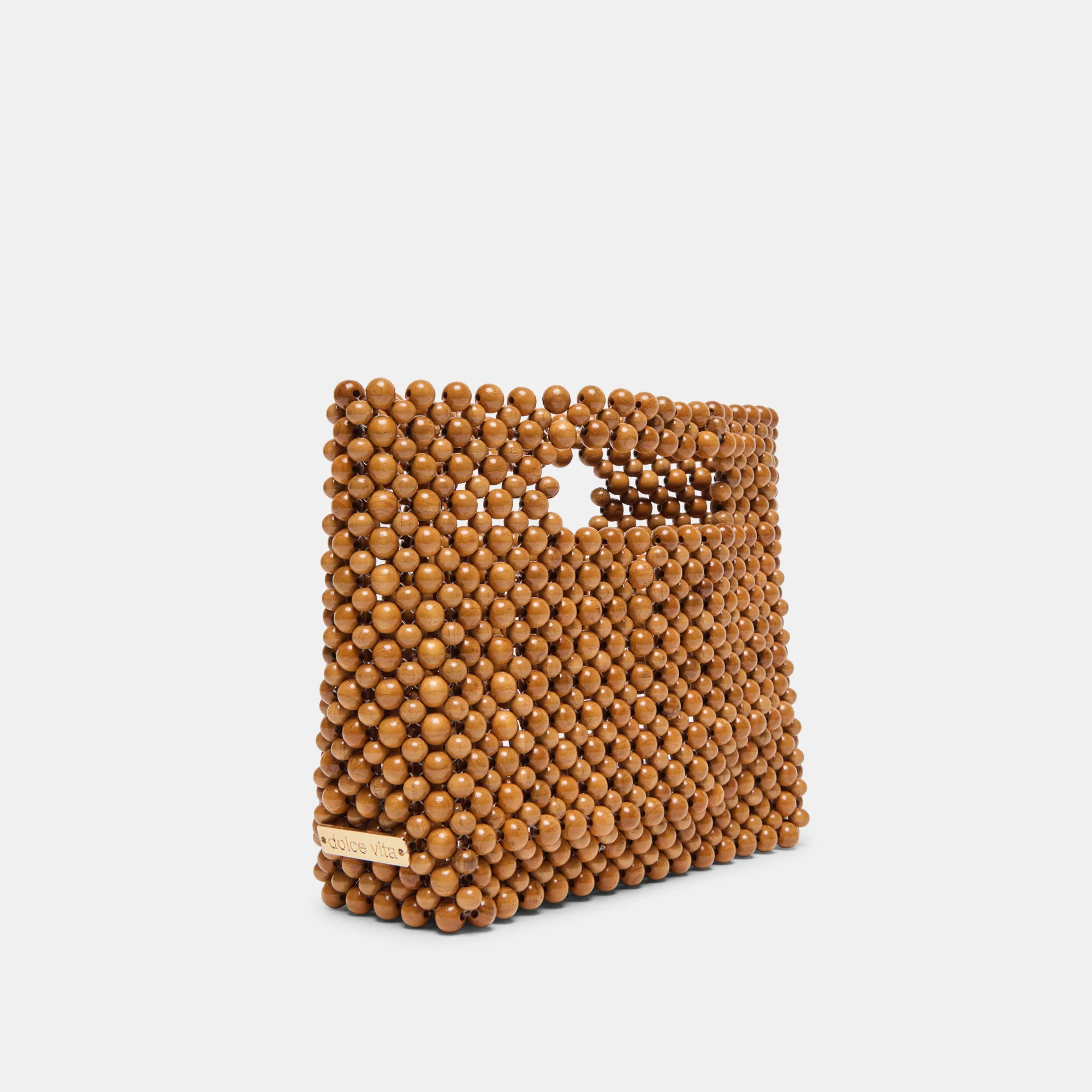 Linzy Handbag Natural Wood | DolceVita.com