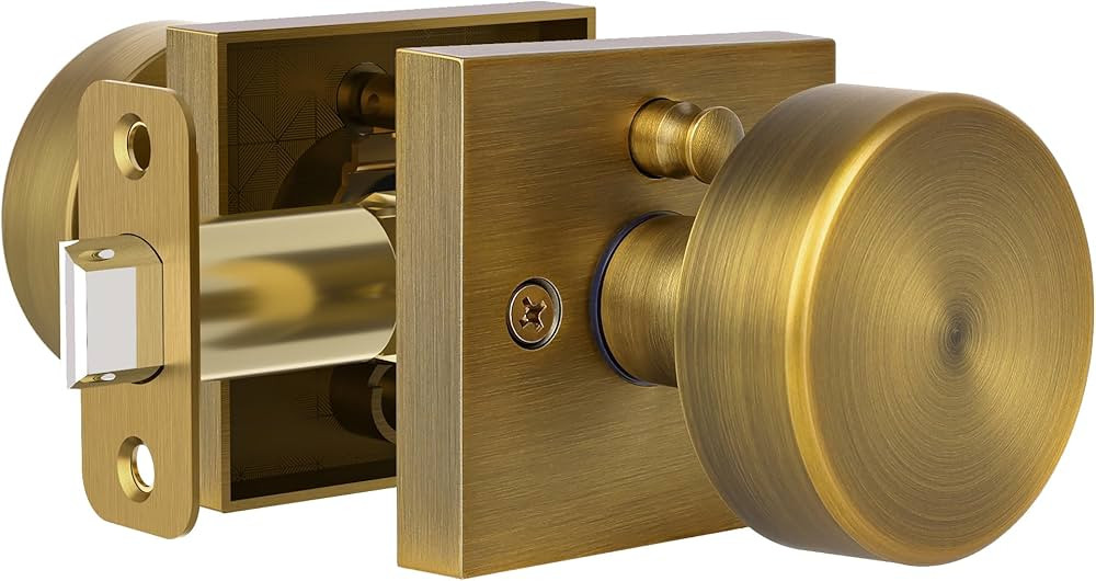 Antique Brass Door Knob Privacy Door Knobs Antique Door Knobs Interior with Lock, Old Style Door ... | Amazon (US)