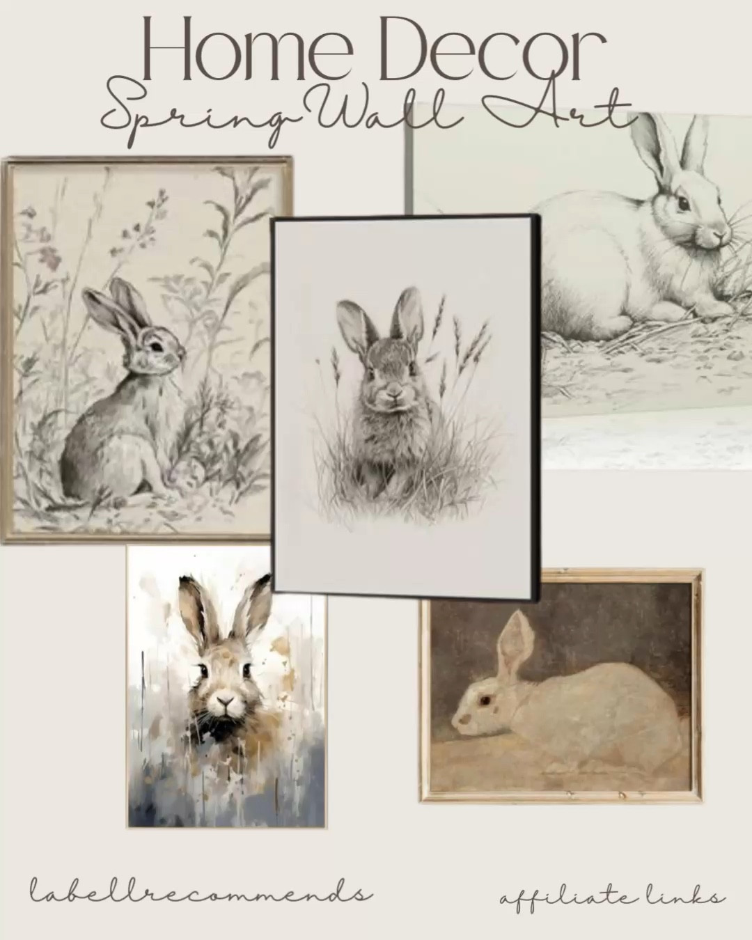 Easter-Ready Wall Art! 🐰 Add a whimsical touch to your spring home decor with these neutral bunny prints. Perfect for creating a cozy, spring or  Easter display, these pictures blend beautifully with any neutral, rustic or farmhouse aesthetic. 
#SpringDecor #FarmhouseStyle #EasterBunnyArt

Wall art, spring decor, spring pictures, Easter decor, farmhouse decor, neutral decor, organic modern design, bunny prints 
 

#LTKHome #LTKFindsUnder50 #LTKSeasonal