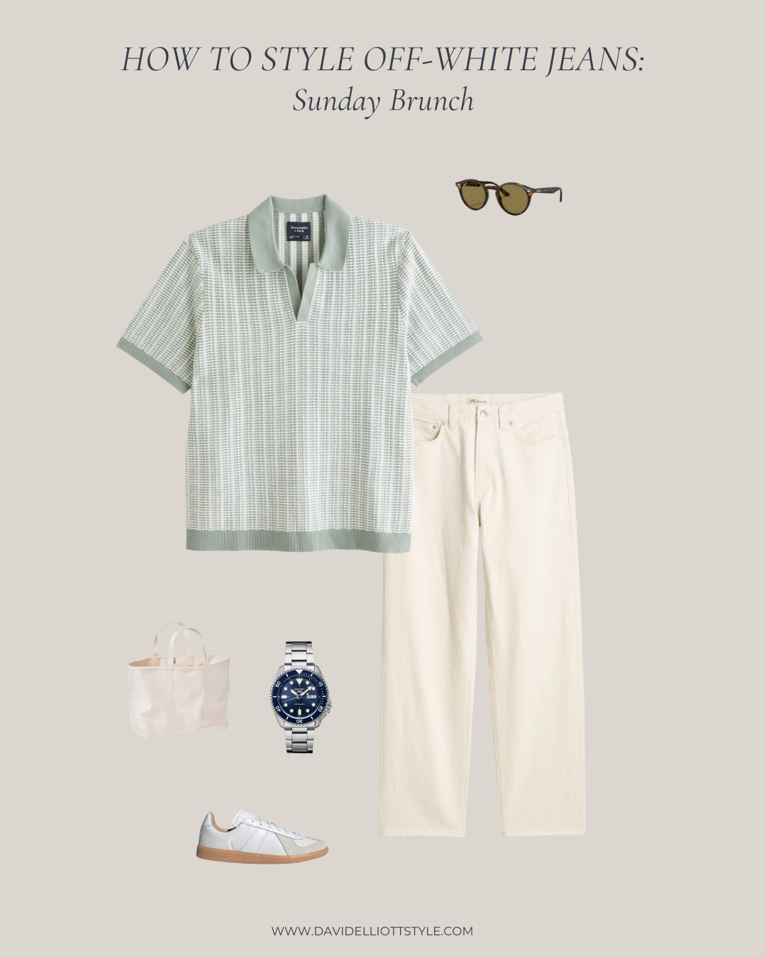 How to wear off-white jeans with a sweater polo for weekend brunch this Spring!

 

 #LTKSeasonal #LTKMens