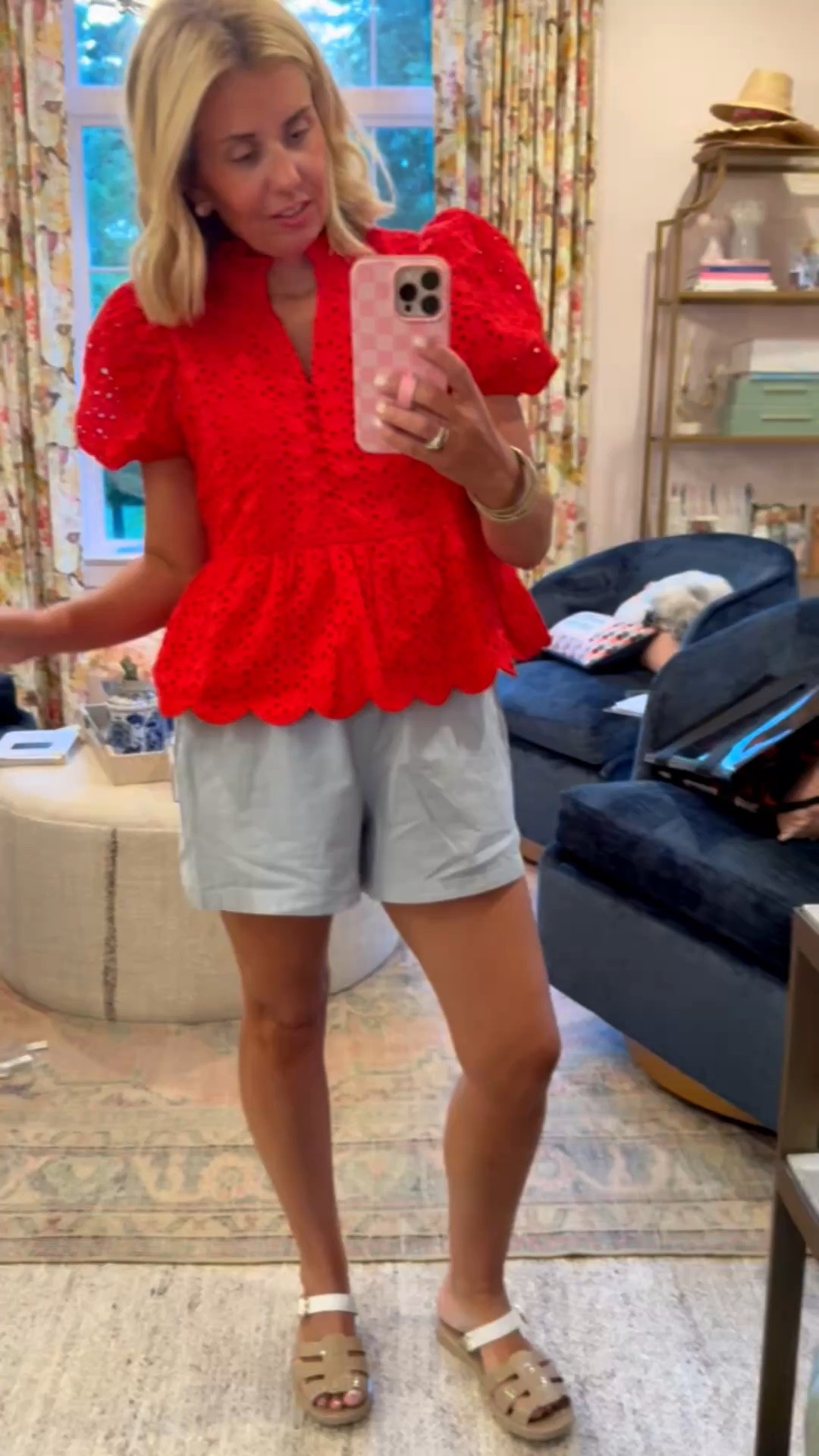 Talk about cuteness and comfort…this is it! ￼
Top & shorts -small
Shoes - 7/8
 *Use my code Catherine20 at A+B
 *Use code Mixandmatchmadness at Loopy

#LTKdayinmylife #LTKootd #LTKmomlife