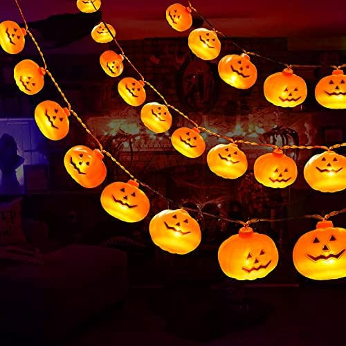 Halloween Decorations 19.7Ft 40 LED Pumpkin String Lights, Halloween Decor Indoor Outdoor Clearance  | Amazon (US)