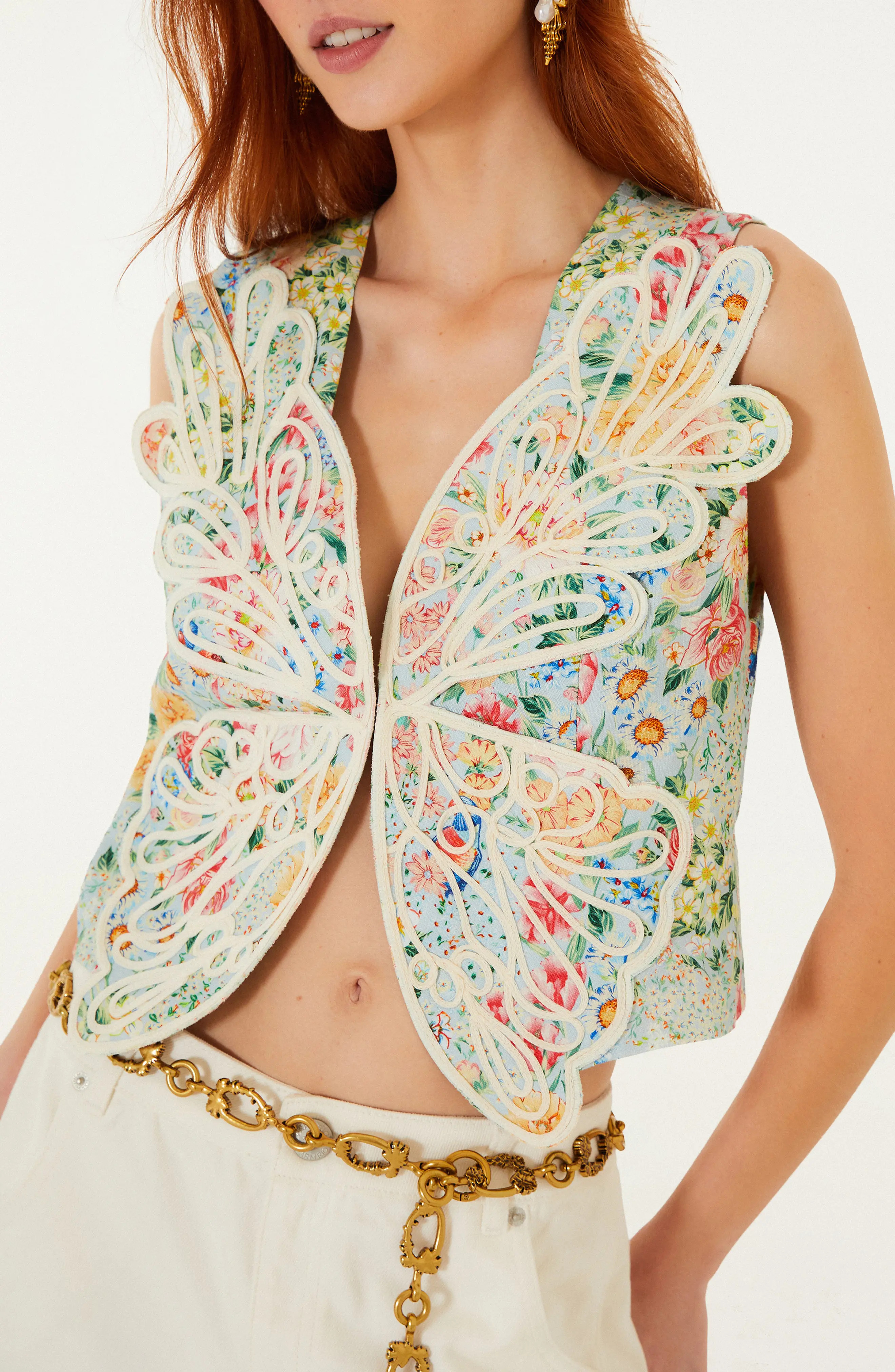 Rendeira 3D Linen Vest (Women) | Nordstrom | Nordstrom