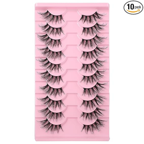 Gjinxi Half Lashes Natural Look False Eyelashes Wispy Cat-Eye Lashes Look Like Extensions 3D Curl... | Amazon (US)