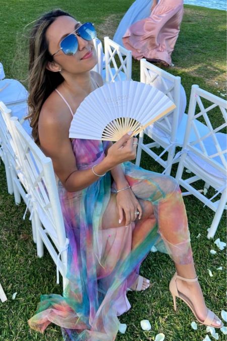 This tie dye wedding guest dress is amazing! Perfect beach wedding guest dress and destination wedding guest dress for Mexico.

#LTKwedding #LTKunder100