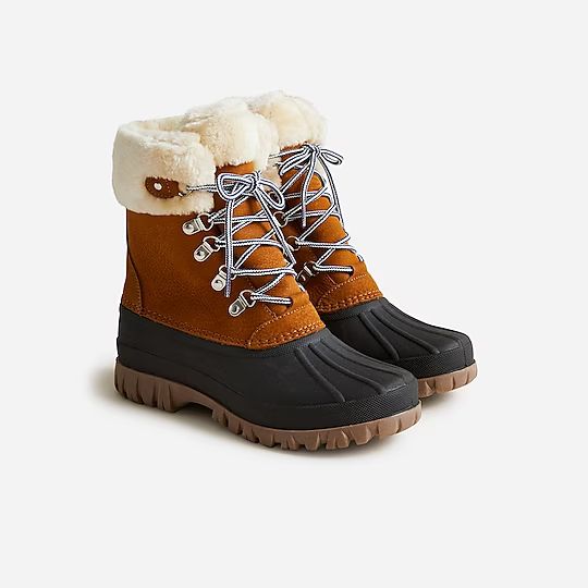 J.Crew winter duck  boots in nubuck leather | J.Crew US