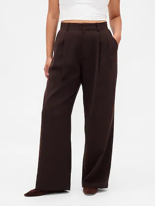 Curvy 365 High Rise Pleated Trousers | Gap (US)