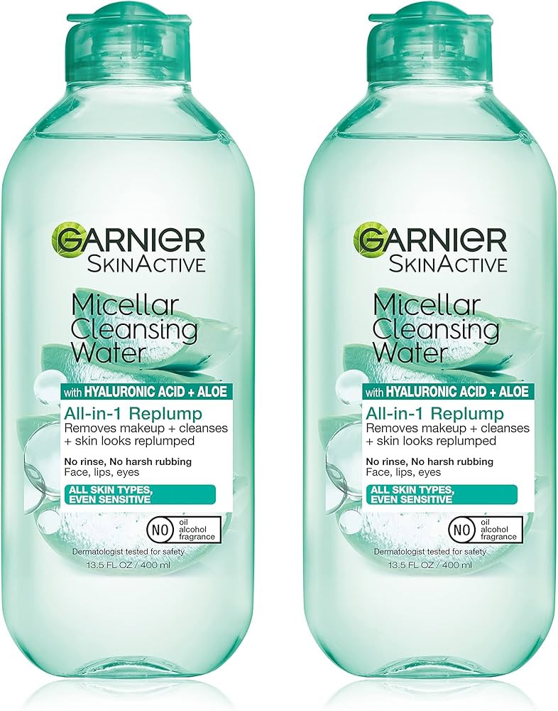 Garnier Micellar Water with Hyaluronic Acid, Facial Cleanser & Makeup Remover, Hydrating and Plum... | Amazon (US)