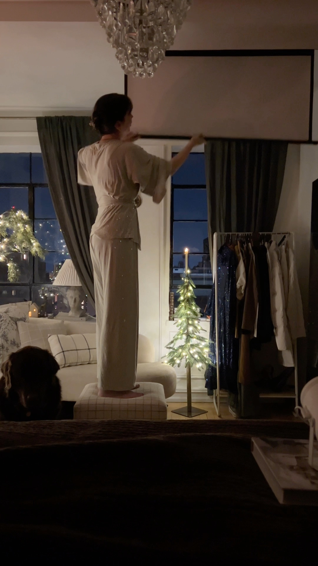 Projector screen (our size is 48 inches wide) and the best projector EVER (splurge but it acts as an actual TV with all of the apps and everything… would be a great Christmas gift). 

#LTKHoliday #LTKhome