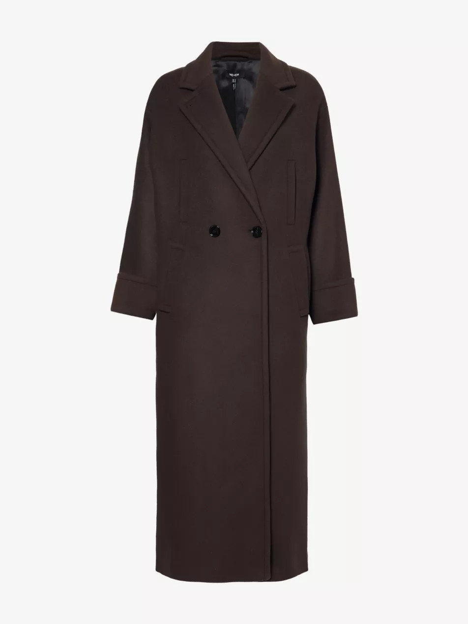 Everyday double-breasted relaxed-fit wool-blend coat | Selfridges