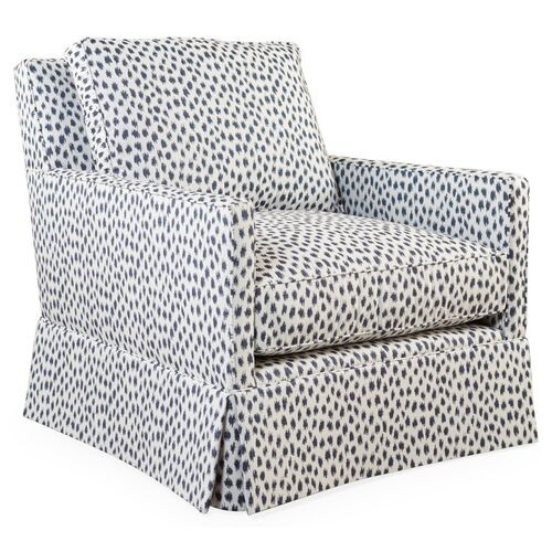 Auburn Club Chair, Indigo Spot Sunbrella | One Kings Lane
