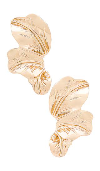 Leaf Earrings in Gold | Revolve Clothing (Global)
