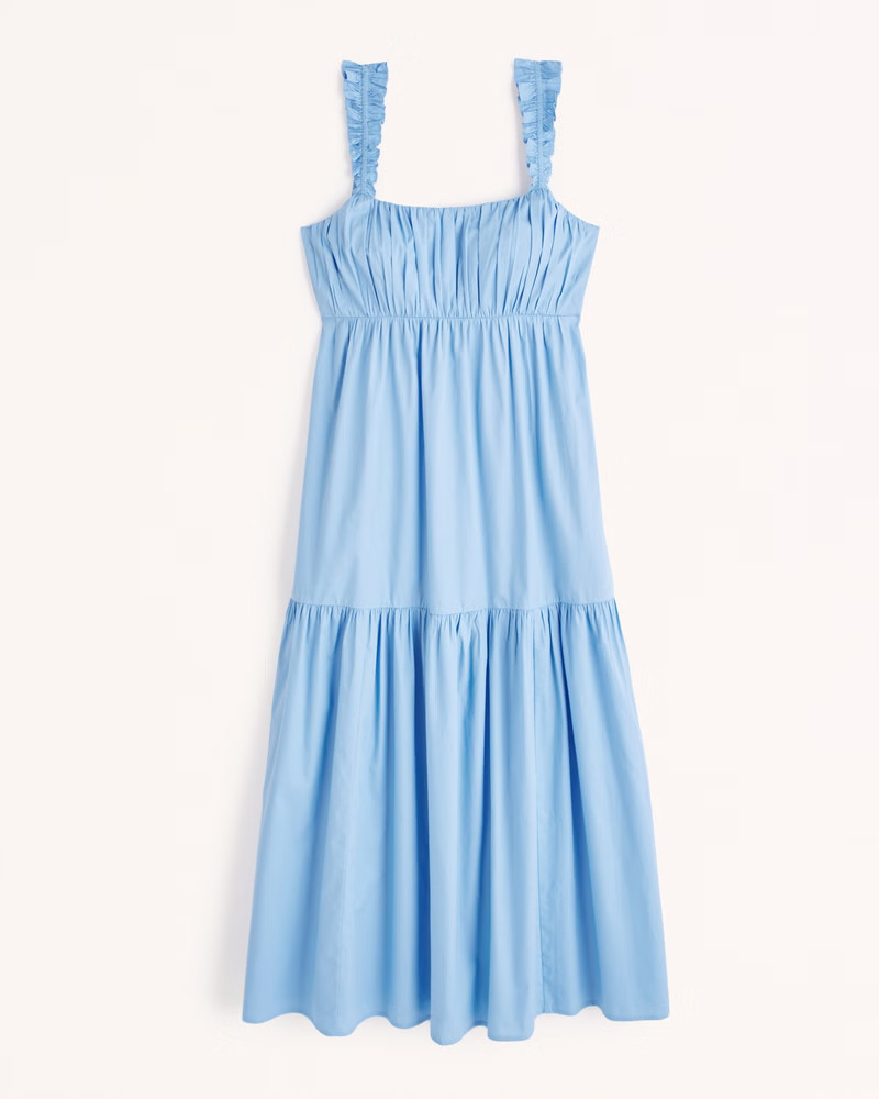 Bow Back Poplin Maxi Dress | Abercrombie & Fitch (US)