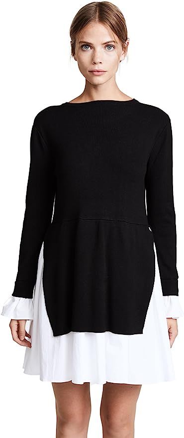 English Factory Women's Poplin Combo Knit Dress | Amazon (US)