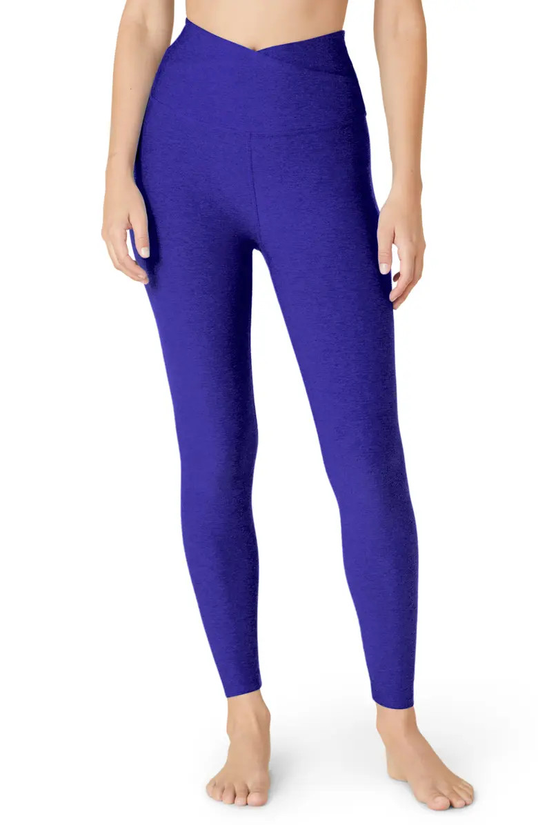 At Your Leisure Space Dye High Waist Midi Leggings | Nordstrom