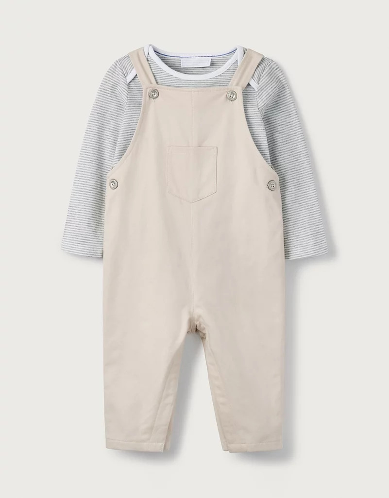 Stripe Top & Overalls Set | The White Company (UK)
