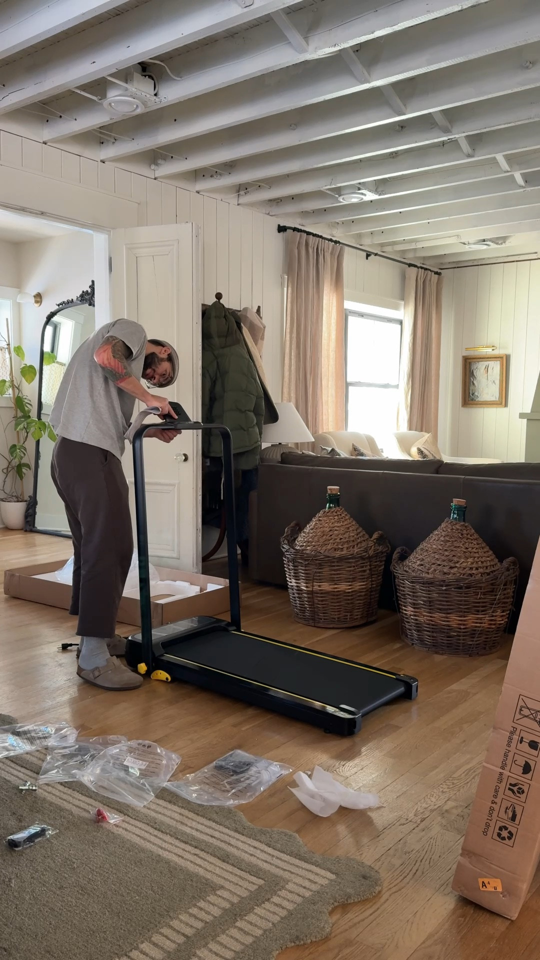 Got a walking pad to help me get my steps in during the winter months! I picked this one from Amazon because it had great reviews, price was good (and it currently has a coupon), and it has a bar! There are a lot without a bar but I wanted to have the option to hold on for balance/safety ☺️ used it for a little today and love it so far! 

#LTKFitness #LTKHome