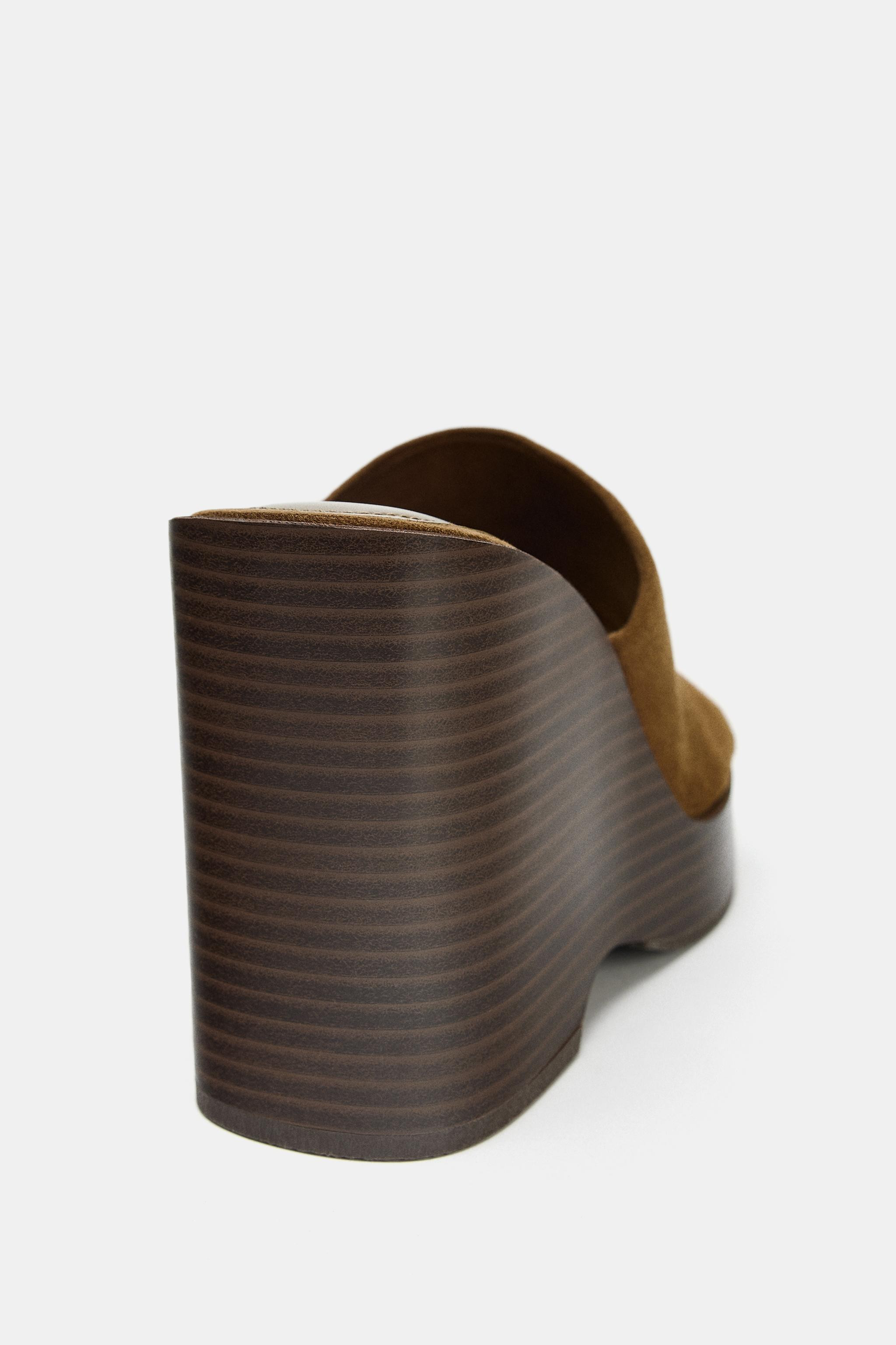 SUEDE PLATFORM WEDGE SANDALS | Zara US