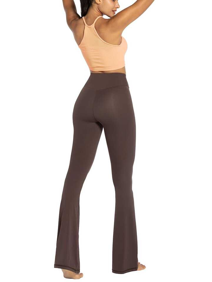 Women's Naked-feel High Waist Peach-hip Butt-lifting Tight Yoga Pants With Flared Bottoms For Sum... | SHEIN