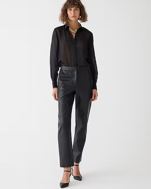 Kate straight-leg pant in faux leather | J.Crew US