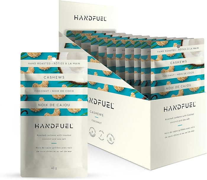 Handfuel Coconut Cashews, Hand Roasted Salted Cashews, 4g of Protein, Proudly Canadian Made Plant... | Amazon (CA)
