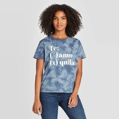 Women's Te Amo Tequilla Short Sleeve Graphic T-Shirt - Fifth Sun Blue | Target