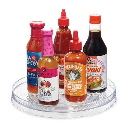 iDesign Recycled Plastic Lazy Susan Turntable Organizer, The Linus Collection – 11” x 1.75”, Clear | Amazon (US)