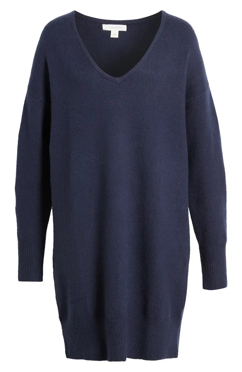 Treasure & Bond Cotton Blend V-Neck Sweater Dress | Nordstrom | Nordstrom