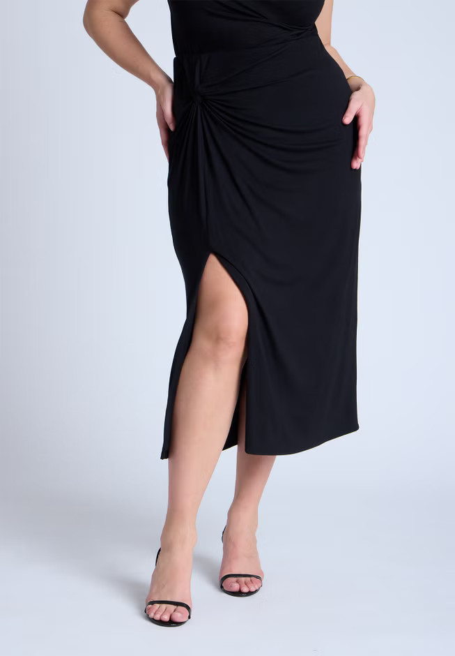 Twist Skirt With Slit | Eloquii