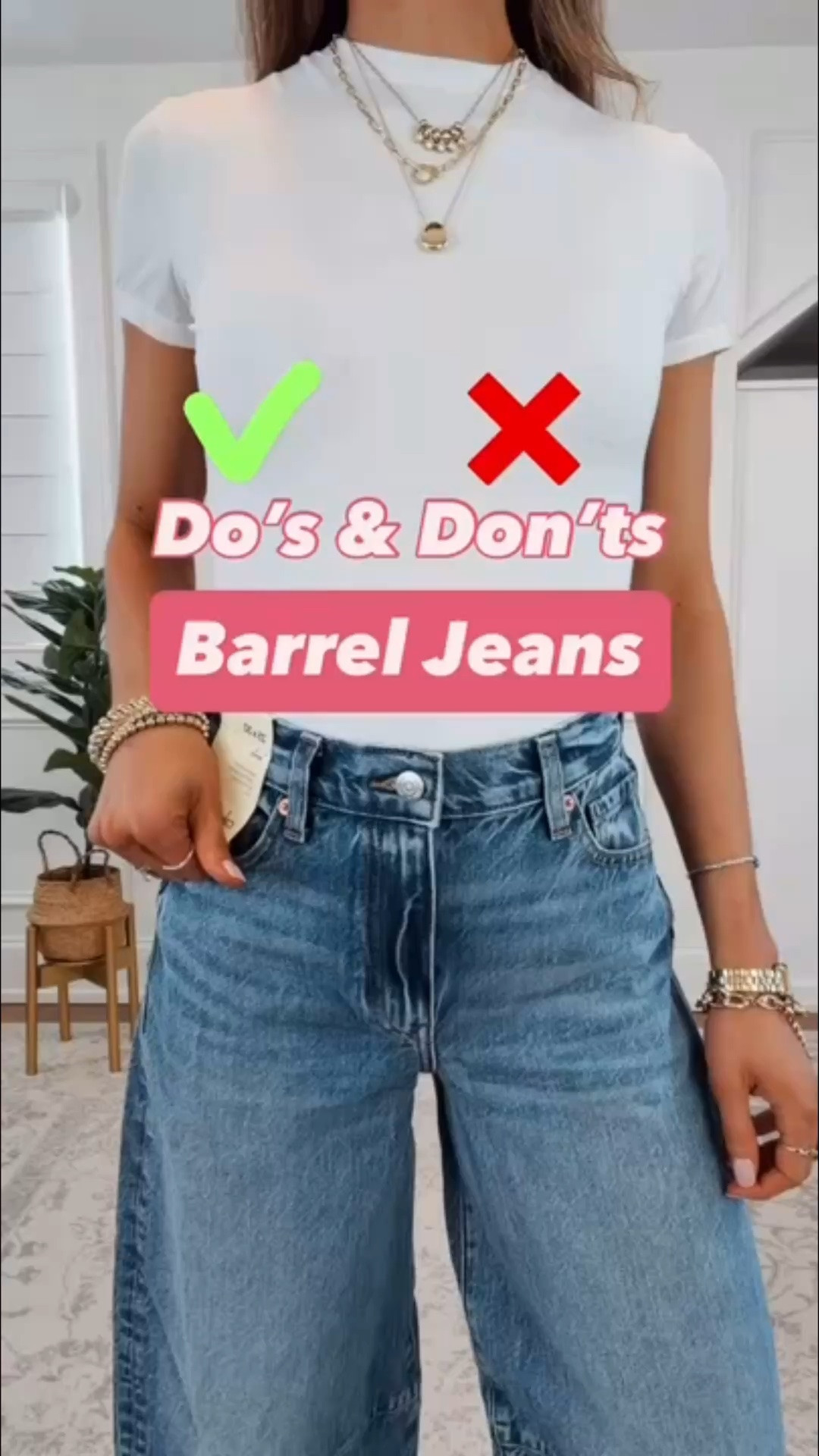 Dos and donts barrel jeans | barrel jeans | loose jeans | denim | summer outfit

#LTKmomlife #LTKSeasonal #LTKootd