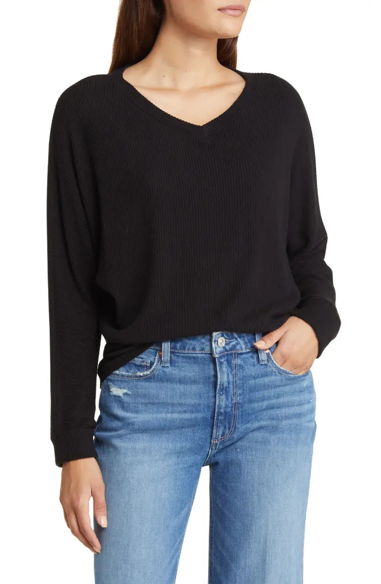 Dolman Sleeve Rib Sweater | Nordstrom