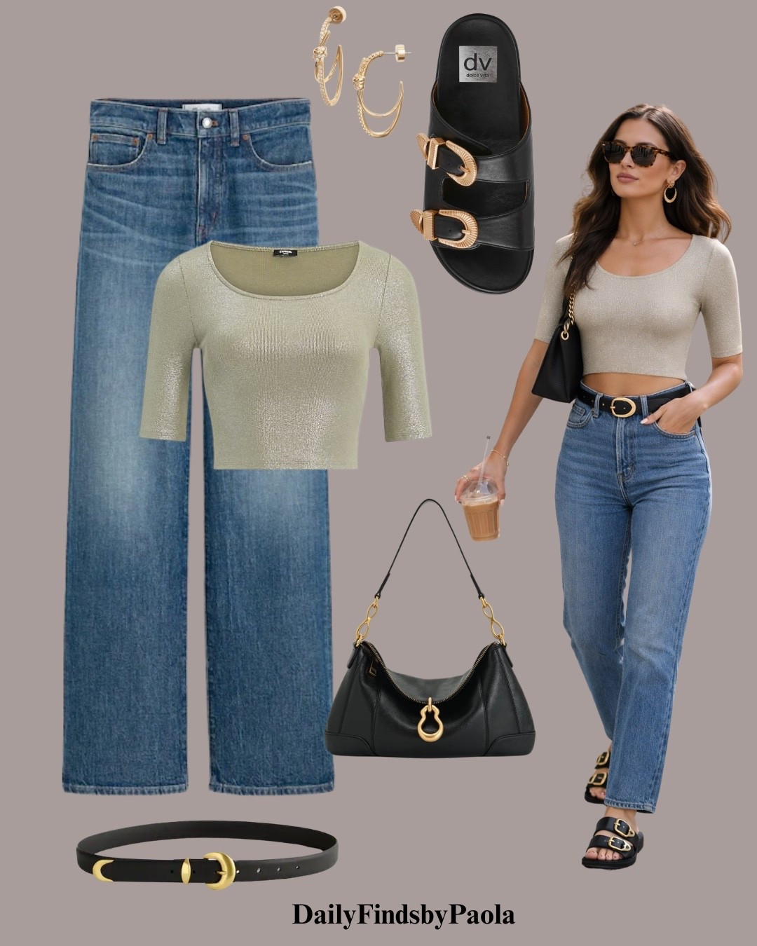 Easy, polished, and on-the-go.
A shimmer neutral top + straight-leg denim + gold details = that put-together look without trying too hard. Perfect for coffee runs, errands, or casual days out.

#LTKU #LTKSeasonal #LTKootd