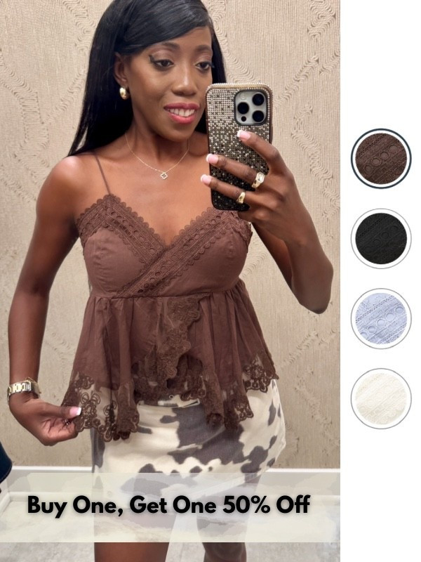 Buy One, Get One 50% off Everything! 
My lace camisole is true to size. Wearing a small. Comes in other colors. 

Spring Outfit, Spring Outfits 2026, Spring Sale, Ootd, 



#LTKSaleAlert #LTKOver40 #LTKootd