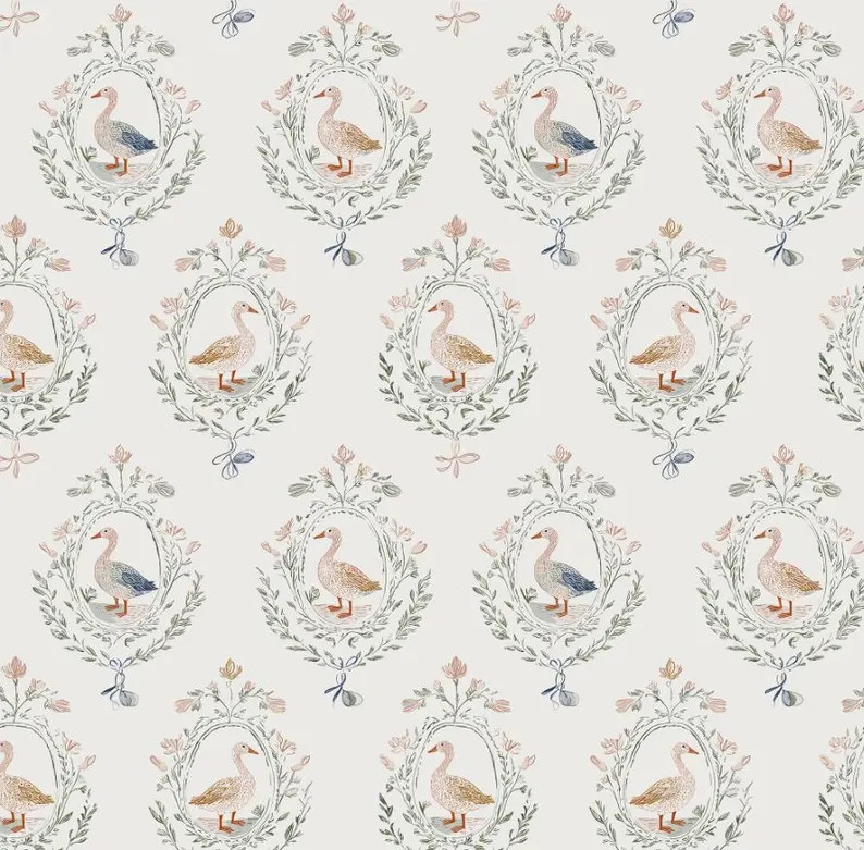 Romantic-rococo-goose Fabric, Width 55inches, Optional Length Available Cotton Fabric - Etsy | Etsy (Global)