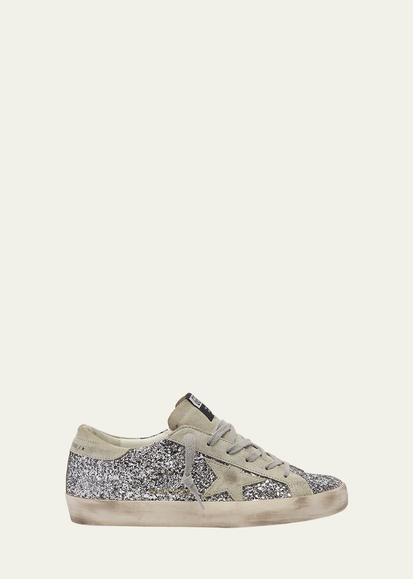 Golden Goose Superstar Suede Glitter Low-Top Sneakers | Bergdorf Goodman